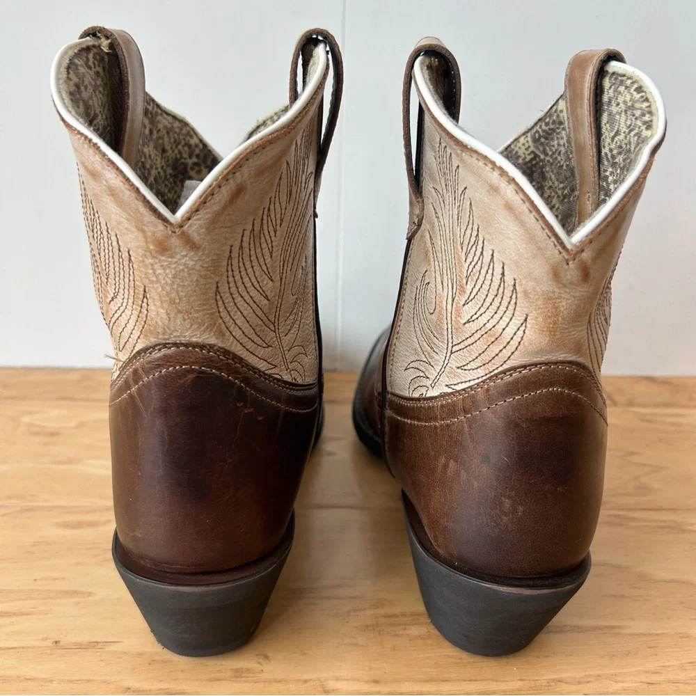 Laredo 11 M Tori Western Boot Ortholite Inserts Brown Tan Ankle Boot